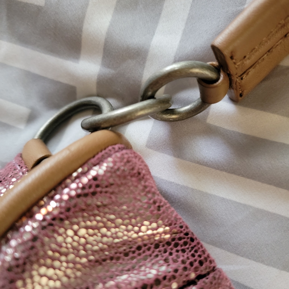🔥SALE🔥MALINI MURJANI |SHOULDER  SPARKLY LEATHER HOBO BAG - Picture 12 of 16